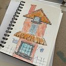 Meu projeto do curso: Técnicas modernas para paisagens urbanas em aquarela. Projekt z dziedziny  Malarstwo i Malowanie akwarelą użytkownika Eduardo Nunes - 09.09.2024