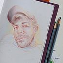 My project for course: Vibrant Portrait Drawing with Colored Pencils. Un progetto di Disegno con matite colorate, Disegno, Disegno di ritratti e Sketchbook di Anna Podgornaya - 10.09.2024