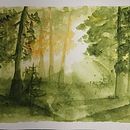 Mein Abschlussprojekt für den Kurs: Verträumte Aquarell-Landschaften: Halte Licht fest. Projekt z dziedziny  Malarstwo i Malowanie akwarelą użytkownika eloinah - 10.09.2024