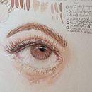 Mi proyecto del curso: Dibujos con acuarela: cómo pintar ojos expresivos. Fine Arts, Painting, Portrait Drawing, and Watercolor Painting project by Priscila Pellegrini - 09.12.2024