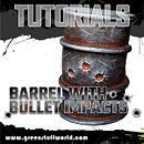 Tutorial: Barrel with bullet impacts. Un projet de Artisanat, DIY, Peinture acr, lique, Peinture, Peinture décorative , et Scénographie de Green Stuff World - 17.09.2024
