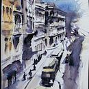 Old São Paulo. Architecture, Architectural Illustration, Watercolor Painting, Ink Illustration, Sketching, Painting, and Drawing project by Giancarlo Machado - 09.24.2024