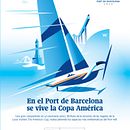 PORT de BARCELONA. IIustración del anuncio Institucional de la 37a Copa América de Vela. Vector Illustration, Digital Illustration, Advertising, Art Direction, Br, ing & Identit project by Juanma García Escobar - 09.28.2024