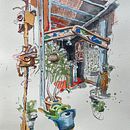 Mein Abschlussprojekt für den Kurs: Expressive Architekturskizzen mit Markern. Un proyecto de Ilustración arquitectónica, Dibujo, Ilustración con tinta, Sketchbook y Bocetado de bara_s - 29.09.2024