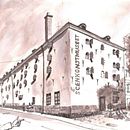 THE PERFORMING ARTS MUSEUM .Stockholm. Architectural Illustration, Drawing, Ink Illustration, Sketchbook, and Sketching project by PACO RODRIGUEZ - 09.29.2024