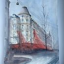 My project for course: Architectural Sketching with Watercolor and Ink. Desenho, Pintura em aquarela, Ilustração arquitetônica, Sketchbook, Ilustração com tinta, e Esboçado projeto de Annfrid Hansen - 01.10.2024