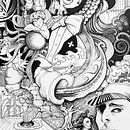 Mon projet du cours : Illustration fantasmagorique : représentez votre imagination. Un projet de Dessin, Illustration traditionnelle et Illustration à l'encre de zoe_thevenoz - 27.09.2024