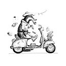 Badger - Fineliner Illustration. Een project van  Tekening, Tekening met potlood,  Artistieke tekening, Realistische tekening, Traditionele illustratie y  Illustratie met inkt van Kako Art - 05.10.2024