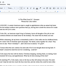 Course Project - Screenplay Summary . Een project van Creatief schrijven, Film, video en televisie, Verhaallijn, Non-fictie schrijven, Script, Stor y telling van Colin Alsbro - 08.10.2024