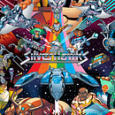 SILVER HAWKS (SILKSCREEN POSTER). Un proyecto de Ilustración tradicional, Ilustración digital, Serigrafía y Diseño de personajes de Alex Arizmendi - 24.12.2023