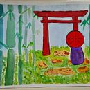 Mi proyecto del curso: Ilustración en acuarela con influencia japonesa. Un progetto di Disegno, Illustrazione tradizionale e Pittura ad acquerello di liclaura66 - 11.10.2024