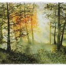 Verträumte Aquarell Landschaft . Un progetto di Pittura, Disegno, Creatività e Illustrazione botanica di Sylvia - 22.09.2024