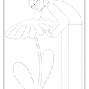 La dame à la fleur. Design de personagens, Ilustração digital, Desenho e Ilustração tradicional projeto de lise_cgd - 13.10.2024