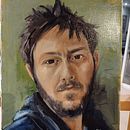 Mon projet du cours : Portraits contemporains à l'huile. Un proyecto de Ilustración tradicional, Bellas Artes, Pintura y Pintura al óleo de claraparis02 - 13.10.2024