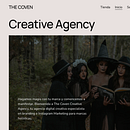 THE COVEN CREATIVE AGENCY. Un projet de Développement web, Webdesign, UX / UI , et Conception de produits numériques de Jessy Zavala - 09.10.2024