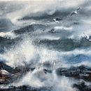 Imaginary seascape Ein Projekt aus dem Bereich Aquarellmalerei von Ola Gustafsson - 15.10.2024