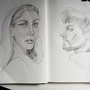 Mi proyecto del curso: Cuaderno de retratos a línea con grafito . % Mayka Mellado Díaz tarafından hazırlanan Çizim, Portre Çizimi, Eskiz defteri, Eskiz çizimi, Ve Güzel sanatlar projesi - 10.16.2024