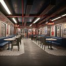Nueva York Café - Formato mediano . Een project van Interactief ontwerp, Interieurontwerp,  Interieur, Retailontwerp y Ruimtelijk ontwerp van cleaverth - 19.10.2024