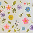 Mein Abschlussprojekt für den Kurs: Blumenmuster mit strahlenden Aquarellfarben. Un projet de Illustration traditionnelle, Illustration botanique, Création de motifs , et Aquarelle de Lina Ifeacho - 28.10.2024