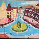 Mi proyecto: Una rotonda en Gdansk, Polonia Ein Projekt aus dem Bereich Skizzenentwurf, Zeichnung, Traditionelle Illustration, Architektonische Illustration, Sketchbook und Gouachemalerei von karoskibinska - 28.10.2024