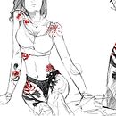 HIGANBANA TATTOO. Projekt z dziedziny Projektowanie tatuaż, Ilustracja c, frowa,  R i sunek atramentem użytkownika profugus - 09.07.2024