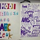 Mijn project van de cursus: Handbeletteringsschetsboek: ontgrendel je creativiteit. Criatividade, Desenho, H, Lettering, Sketchbook, e Esboçado projeto de Janneke Broers - 31.10.2024