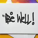Black D Paper Co. | Be Well Notecard. Un proyecto de Arte urbano y Papercraft de piatralusen - 11.11.2024