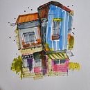 Mon projet du cours : Esquisses d'architecture expressives aux feutres de couleur Ein Projekt aus dem Bereich Architektonische Illustration, Zeichnung, Illustration mit Tinte, Sketchbook und Skizzenentwurf von SIHAM HABBADI - 14.11.2024