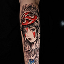 Técnicas de color para tatuajes-princesa mononoke . Un proyecto de Dibujo digital, Ilustración digital, Dibujo, Ilustración tradicional y Diseño de tatuajes de criavilam - 15.11.2024