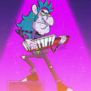 Andrew Skullshredder - The Keytar player. Desenho, Design de personagens e Ilustração tradicional projeto de Felipe Mello - 12.11.2024