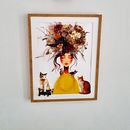 Collage con flores preservadas y 6 gatitos. Colagem projeto de Nerea Gorostidi - 17.11.2024