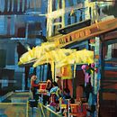 Mein Abschlussprojekt für den Kurs: Impressionistisches Malen mit Acrylfarben: Straßenszenen-Techniken. Un proyecto de Pintura acrílica, Bellas Artes y Pintura de Gaby - 19.11.2024