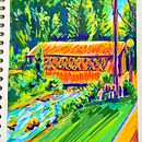 My project for course: Drawing with Acrylic Markers: Capture your Favorite Scene. Acr, lic Painting, Architectural Illustration, Drawing, Sketchbook, and Sketching project by Mandy Milliron - 11.21.2024
