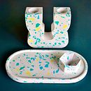 Mi proyecto del curso: Accesorios para el hogar de terrazo con resina Jesmonite. Un progetto di Artigianato e Design e creazione di mobili di Israel Alfaro - 24.11.2024