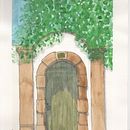 Door, Santiago do Cacém, Portugal - My project for course: Architectural Sketching with Watercolor and Ink. Un progetto di Disegno, Pittura ad acquerello, Illustrazione architettonica, Sketchbook, Illustrazione con inchiostro e Bozzetti di Silvia Belo Oliveira - 26.11.2024