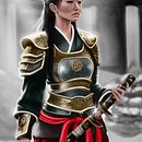 Woman Samurai. Un projet de Illustration numérique, Art conceptuel , et Conception de personnages de Melissa Santos - 10.06.2024