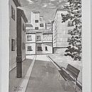 Entintado zona residencial suburbana. Architectural Illustration, Drawing, Ink Illustration, Sketchbook, and Sketching project by Paula - 12.01.2024