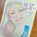 Meu projeto para o curso "Desenho de retratos vibrantes com lápis de cor". Un progetto di Disegno con matite colorate, Disegno, Disegno di ritratti e Sketchbook di Fernanda Benedito - 02.12.2024