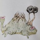 criaturas de otro mundo. Drawing, Naturalistic Illustration, Pencil Drawing, Sketchbook, and Watercolor Painting project by Priscila Pellegrini - 12.03.2024