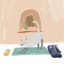Illustration by Gabriela Gasca . Projekt z dziedziny Br, ing i ident, fikacja wizualna,  Malarstwo,  Kolaż, Ilustracja c, frowa, Malarstwo akr, lowe, R, sunek c, frow, Sketchbook, Business, Arteterapia i Projektowanie opakowań użytkownika Gabriela Gasca - 04.12.2012