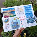 Lámina Mar del Plata. Traditional illustration, Architectural Illustration, Watercolor Painting, Sketchbook, Creativit & Infographics project by Marcia Toledo - 12.06.2024