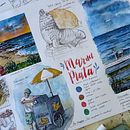 Lámina Mar del Plata. Projekt z dziedziny Trad, c, jna ilustracja,  R, sunek architektoniczn, Malowanie akwarelą, Sketchbook, Kreat, wność i Infografika użytkownika Marcia Toledo - 06.12.2024