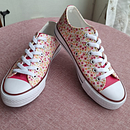 Proyecto con zapatillas de loza y técnica de decoupage Ein Projekt aus dem Bereich Erweiterungsentwicklung, Malerei mit Acr, l, Modedesign, DIY, Upc und cling von Dennise Zapata - 08.12.2024