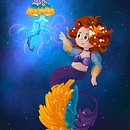 Mon projet du cours : Design de personnages fantastiques avec Procreate. Un projet de Conception de personnages, Dessin numérique, Illustration numérique, Peinture numérique et Illustration traditionnelle de aubry_marine - 10.12.2024