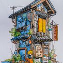 My first japanese house draw. Un proyecto de Ilustración arquitectónica, Dibujo, Ilustración con tinta, Sketchbook y Bocetado de Giordano Aita - 11.12.2024