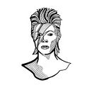 Projeto final Bowie. Desenho de tatuagens, Ilustração tradicional e Ilustração digital projeto de saulolubian - 11.12.2024