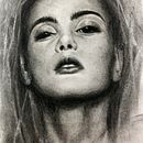 Charcoal portrait. Un projet de Beaux Arts, Dessin, Dessin artistique, Dessin de portrait, Dessin réaliste et Illustration traditionnelle de Heléne Gennert - 13.12.2024