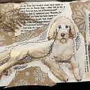 Teddy, our spoiled poodle. Projekt z dziedziny  Kolaż, Trad, c, jna ilustracja, Ilustracja naturalist, czna i Sketchbook użytkownika Christina Almandoz - 14.12.2024
