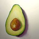 Avocado Ein Projekt aus dem Bereich Aquarellmalerei, Bildende Künste und Traditionelle Illustration von Shannon Fugate - 15.12.2024