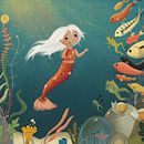 Mermaid drawing of Lucy replicated by me . Projekt z dziedziny Ilustracje dla dzieci, Ilustracja c, frowa, Malarstwo c, frowe i Książka obrazkowa użytkownika Milana van Alex - 15.12.2024